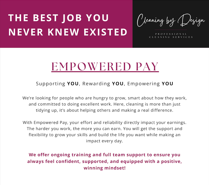 Empowered pay: your effort and reliability directly impact your earnings.